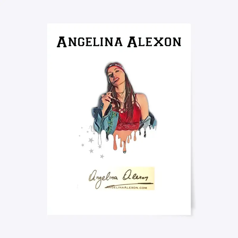 Signed poster Angelina Alexon